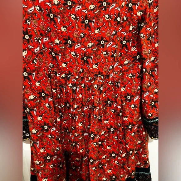 Anthropologie Akemi & Kin Sierra Shift Dress Size Small Bohemian Paisley Peasant - Picture 16 of 16